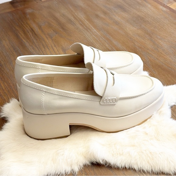 New Dolce Vita Yanni Platform Penny Ivory Leather Loafer   10 - Picture 7 of 12